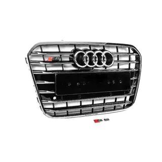 Front black grille with chrome frame S-style (2011-2014) photo 3