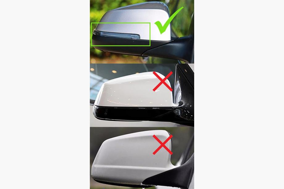 BMW 7 Series F01/F02 2008-2015 Mirror Covers 2012-2015 M-Look (with Clips, 2 pcs) Photo 2