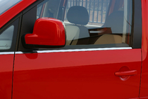 Volkswagen Caddy 2004-2010 Lower window trims stainless steel Front, OmsaLine - Italian Stainless Steel photo 2
