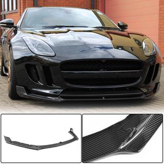 Front Bumper Lip Spoiler (2013-2016, Carbon) Jaguar F-Type 2013-2024 photo 1