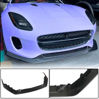 Front Bumper Lip Spoiler (for Base 2017-2019, Carbon) Jaguar F-Type 2013-2024 photo 1