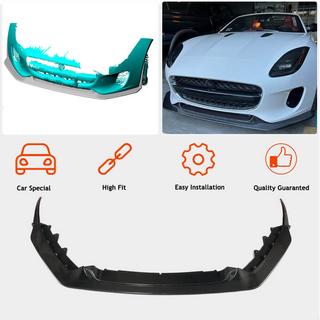 Front Bumper Lip Spoiler (for Base 2017-2019, Carbon) Jaguar F-Type 2013-2024 photo 2