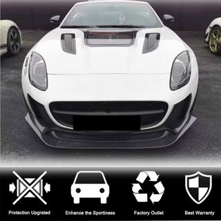 Front Bumper Lip Spoiler (for Base 2017-2019, Carbon) Jaguar F-Type 2013-2024 photo 3