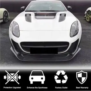 Front Bumper Lip Spoiler (for Base 2017-2019, Carbon) photo 3