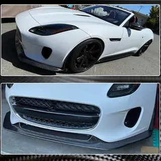Front Bumper Lip Spoiler (for Base 2017-2019, Carbon) photo 4