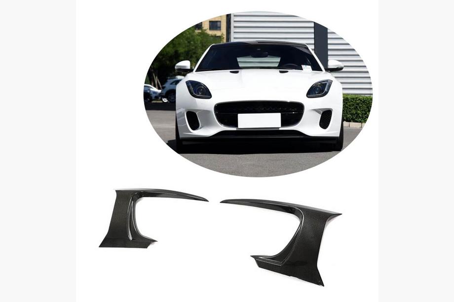 Jaguar F-Type 2013-2024 Carbon Front Bumper Covers (for Base 2017-2019) Photo 1
