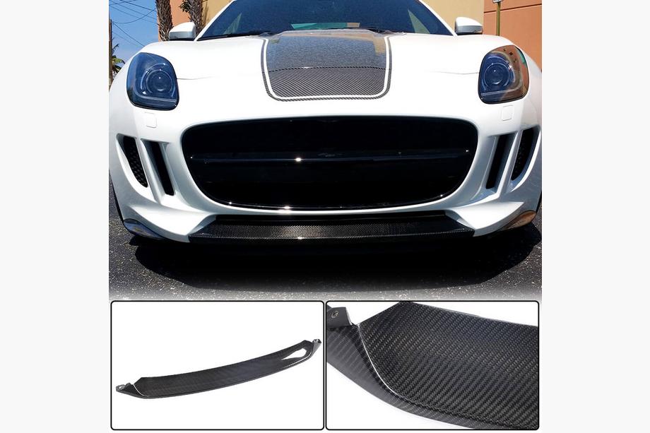 Jaguar Project 7 2013-2015 Front Bumper Lip Spoiler (2013-2015, Carbon) Image