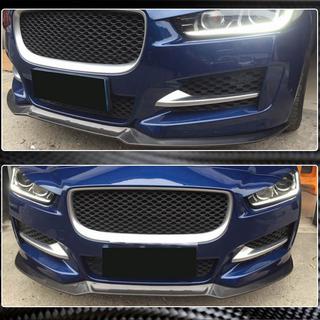 Front Bumper Lip Spoiler (2015-2019, Carbon) Jaguar XE 2016- photo 4