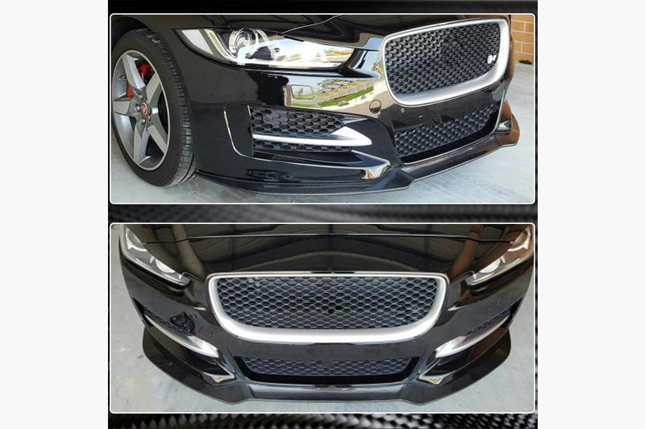 Jaguar XE 2016- Front Bumper Lip Spoiler (2015-2019, Carbon) Photo 5