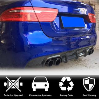 Rear Bumper Diffuser V1 (2015-2019, Carbon) Jaguar XE 2016- photo 2