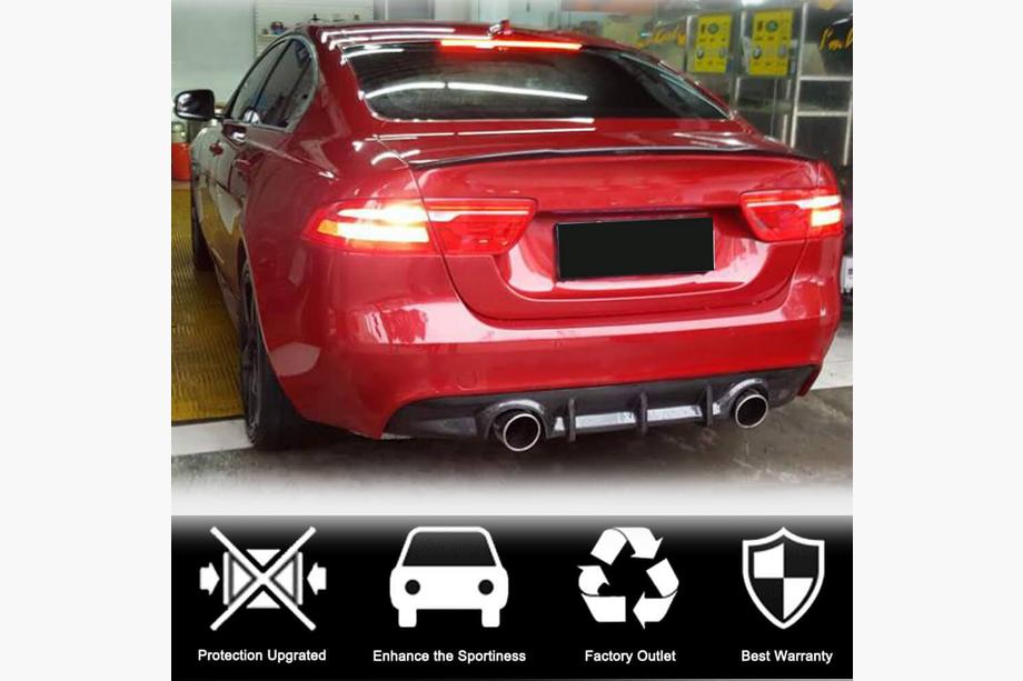 Jaguar XE 2016- Rear Bumper Diffuser V2 (2015-2019, Carbon) Photo 3