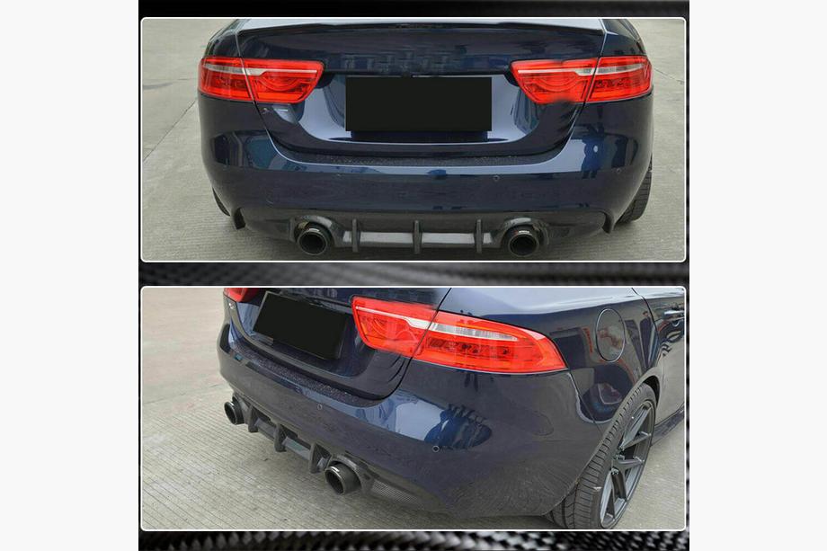 Jaguar XE 2016- Rear Bumper Diffuser V2 (2015-2019, Carbon) Photo 5