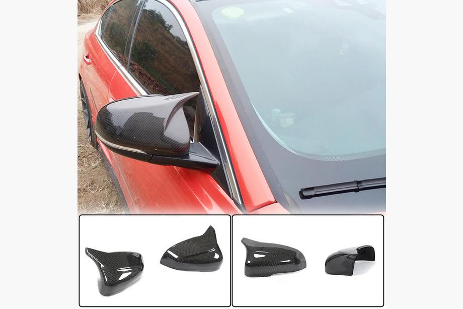 Jaguar XE 2016- Mirror Covers V2 (2015-2019, Carbon) Image
