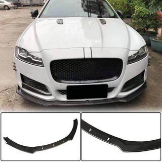 Front Bumper Lip Spoiler (2016-2020, Carbon) Jaguar XF 2016- photo 1