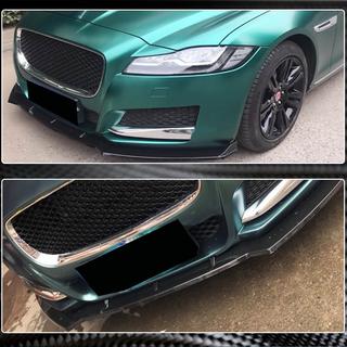 Front Bumper Lip Spoiler (2016-2020, Carbon) Jaguar XF 2016- photo 3