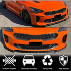 Kia Stinger 2017-2023 Front Bumper Lip Spoiler (Carbon) photo 2