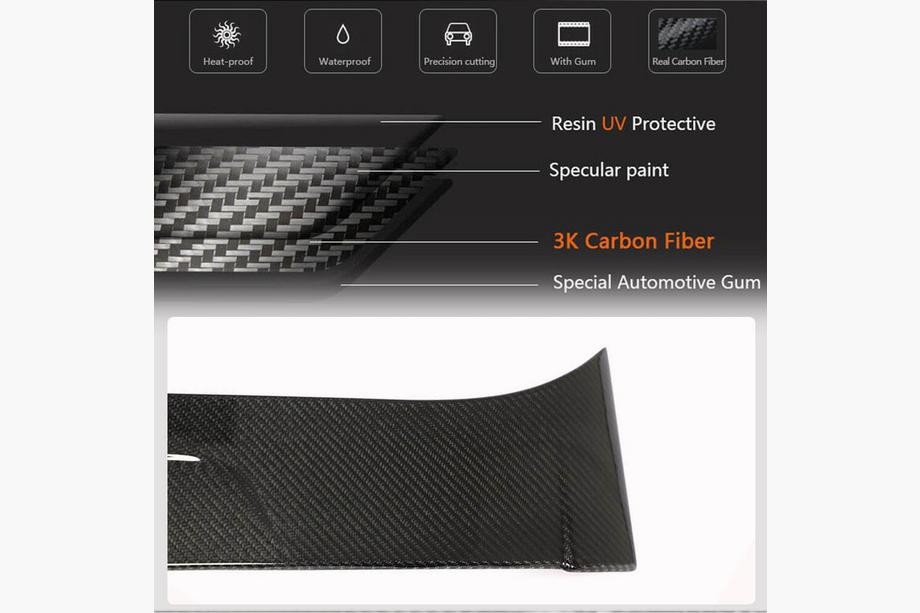 Kia Stinger 2017-2023 Spoiler Visor (Carbon) Photo 4