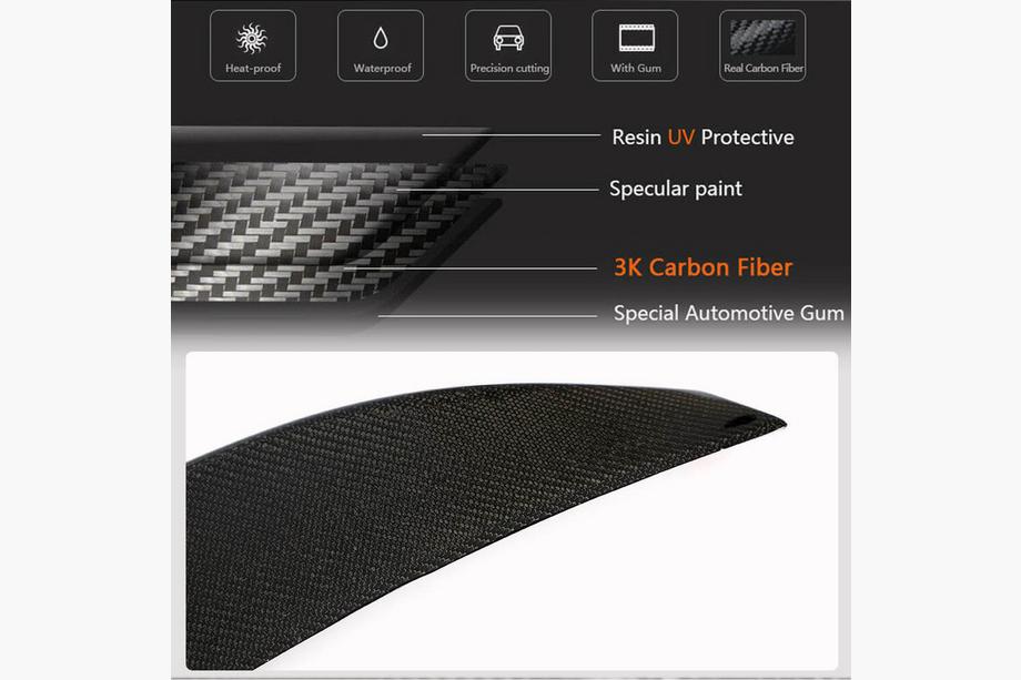 Kia Stinger 2017-2023 Spoiler V2 (Carbon) Photo 4