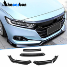 Honda Accord XI 2022- Front Bumper Lip Spoiler (Plastic) photo 1