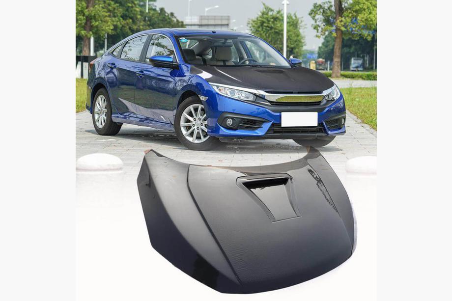 Honda Civic Sedan X 2016-2021 Hood (Carbon) Image