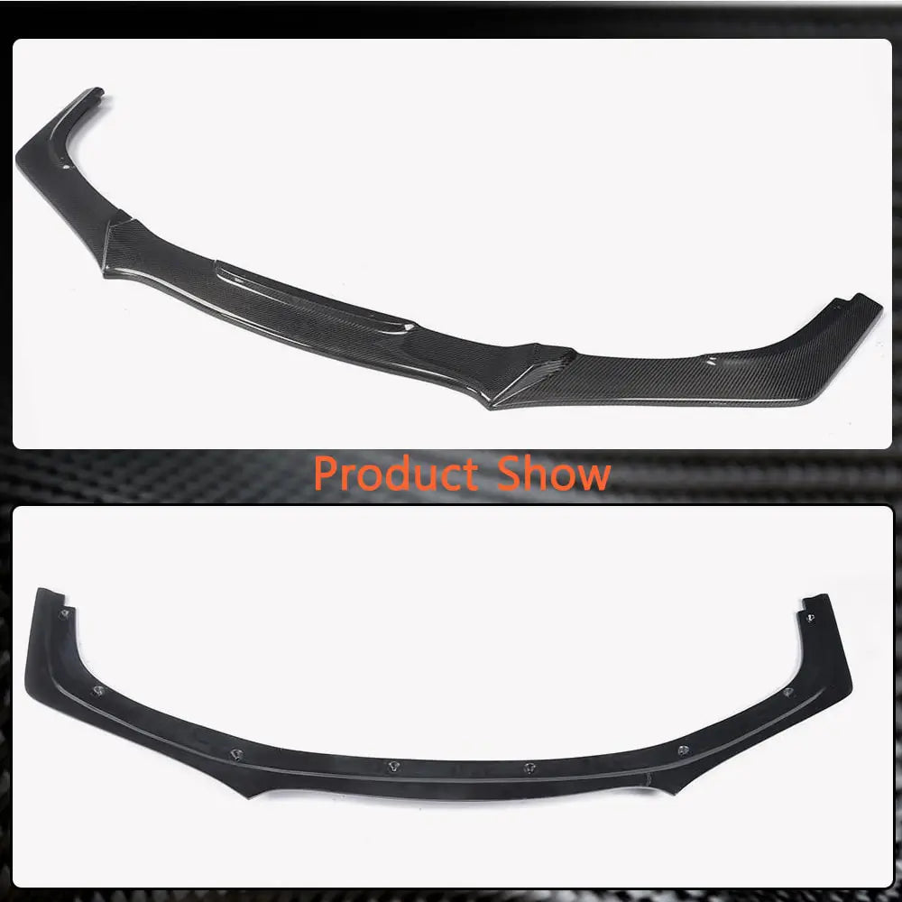Honda Civic Sedan X 2016-2021 Front Bumper Lip Spoiler (Carbon) photo 6