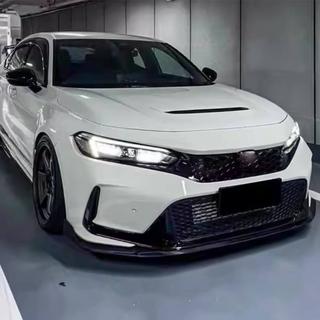 Front Bumper Lip V2 (Carbon) Honda Civic HB 2021- photo 3