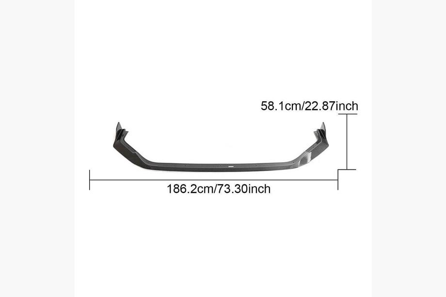 Honda Civic HB 2021- Front Bumper Lip V3 (Carbon) Photo 4