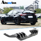 Honda Civic HB 2021- Rear Bumper Diffuser (Carbon) photo 1