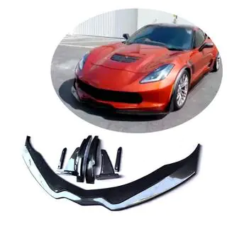 Front Bumper Lip Spoiler (2013-2017, Carbon) photo 1