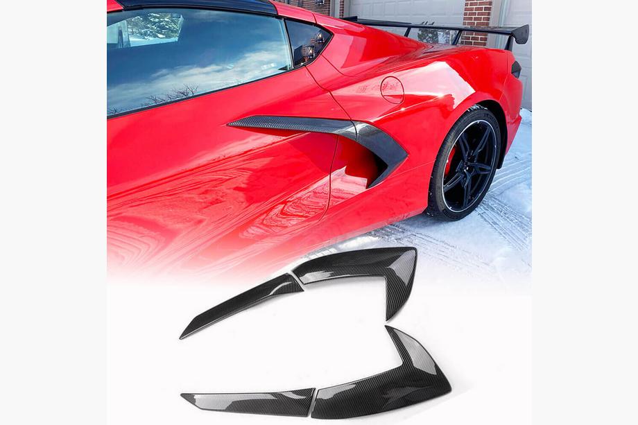 Chevrolet Corvette C8 2019- Carbon Rear Fender Covers (2019-2022) Photo 1