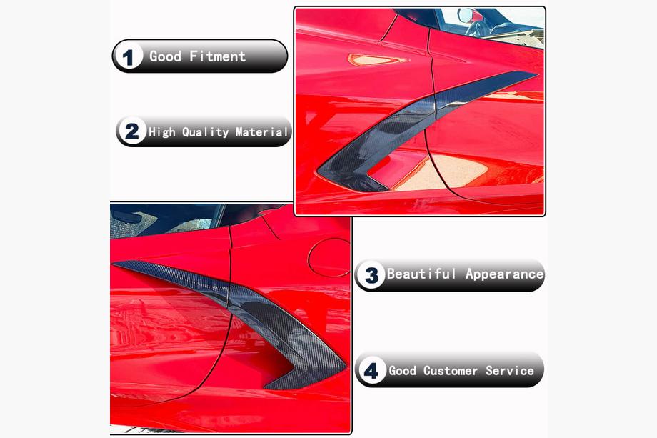 Chevrolet Corvette C8 2019- Carbon Rear Fender Covers (2019-2022) Photo 3