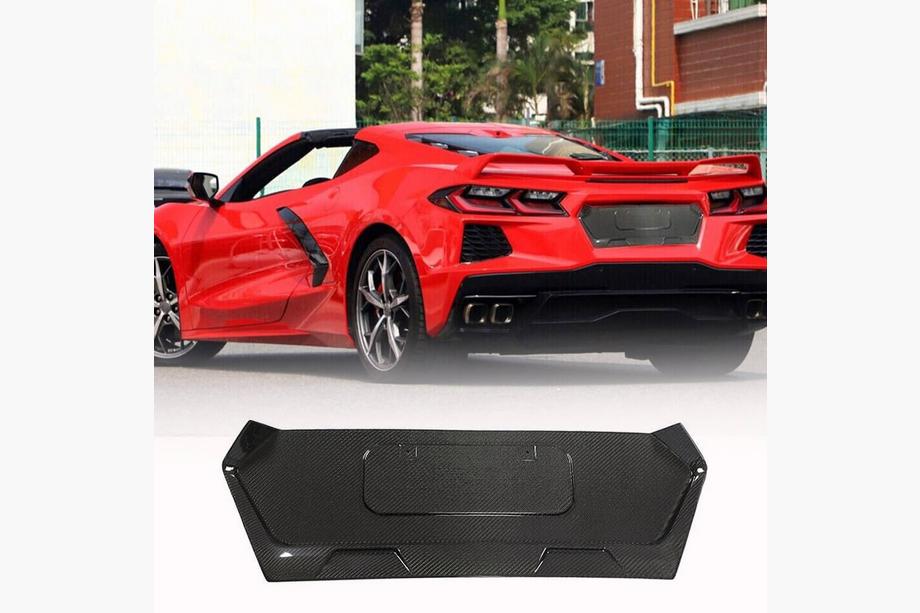 Chevrolet Corvette C8 2019- Trunk Lid Carbon Cover (2019-2022, Carbon) Photo 1