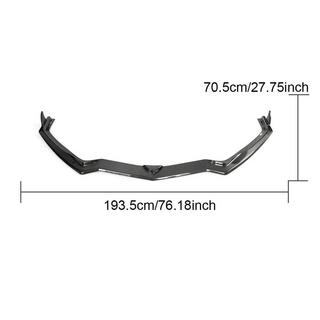 Front Bumper Lip Spoiler (2019-2022, Carbon) Chevrolet Corvette C8 2019- photo 3