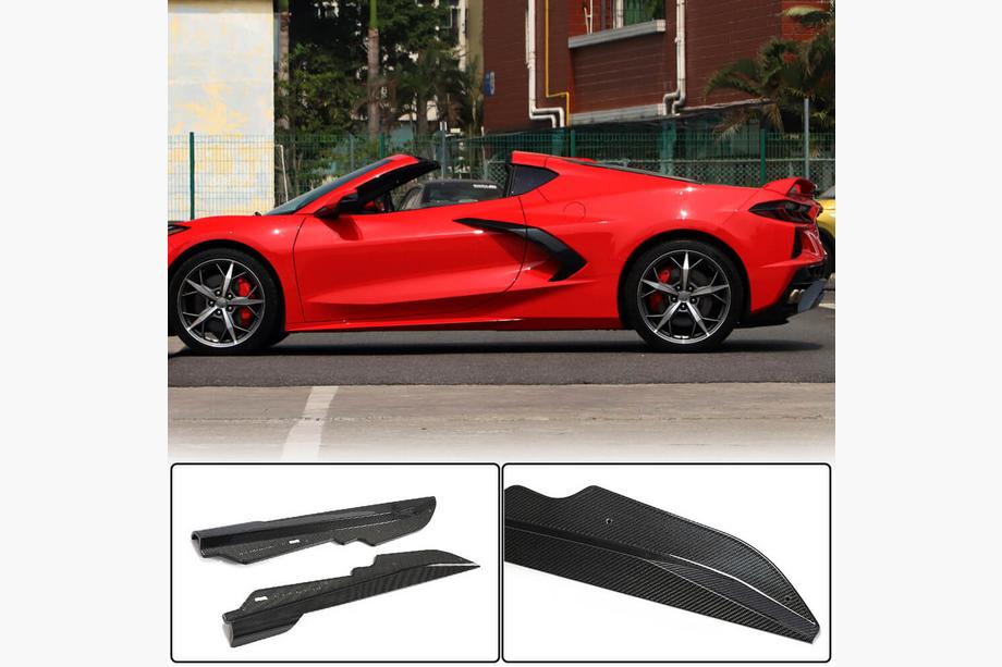 Chevrolet Corvette C8 2019- Side Skirts (Carbon) Image