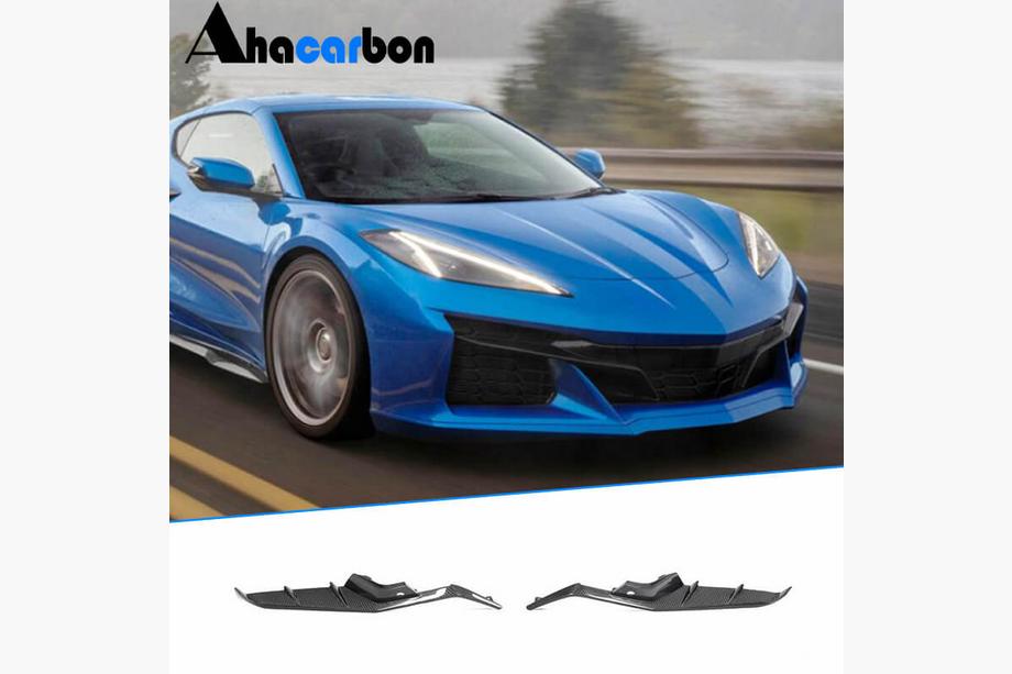 Chevrolet Corvette C8 2019- Carbon Front Bumper Covers (for Z06, 2020-2024) Photo 1