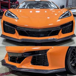 Front Bumper Lip Spoiler (for Z06, 2020-2024, Carbon) photo 2