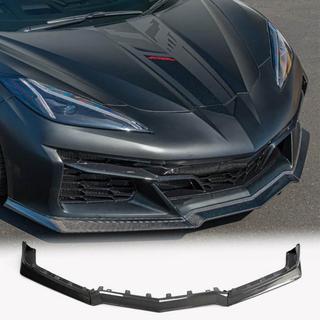 Front Bumper Lip Spoiler (for Z06, 2022-2024, Carbon) photo 1