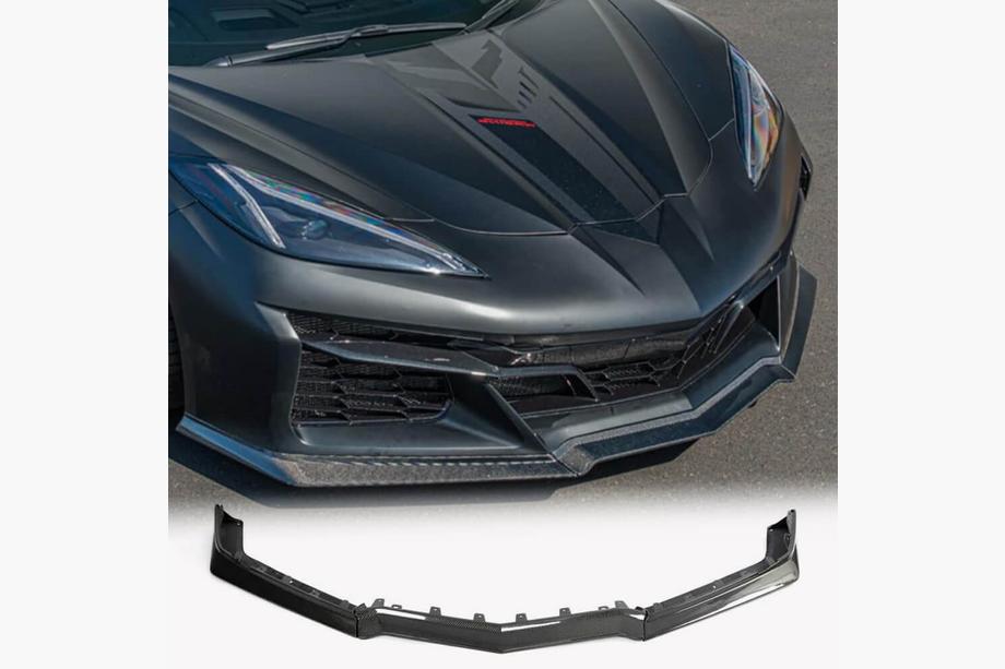 Chevrolet Corvette C8 2019- Front Bumper Lip Spoiler (for Z06, 2022-2024, Carbon) Image
