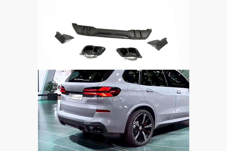 BMW X5 G05 2019–2026 Rear Bumper Diffuser Paradigma (for M-Sport, 2023+, Real Carbon) Image