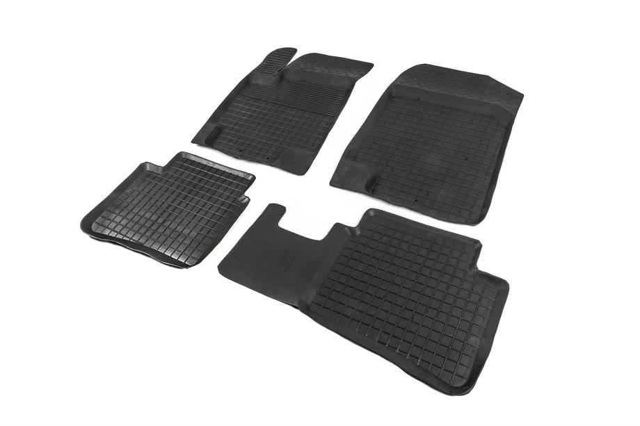 Kia Rio 2005-2011 Rubber floor mats with edge (4 pcs, Polytep) Photo 2