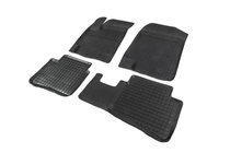 Hyundai Accent 2006-2010 Rubber floor mats with edge (4 pcs, Polytep) photo 2