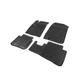 Rubber floor mats with edge (4 pcs, Polytep) Hyundai Accent 2006-2010 photo 2