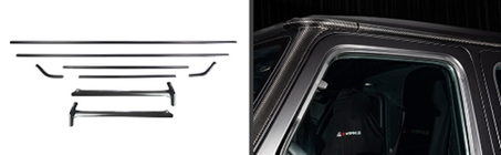 Mercedes G class W465 2025- Carbon Covers for A-Pillars and Roof photo 2