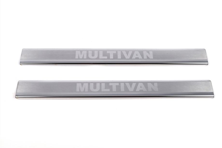 Volkswagen T4 Caravelle/Multivan 1990–2003 Door Sill Covers LASER (2 pcs, Stainless Steel) Photo 2