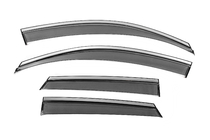 Audi Q3 2011-2019 Window Deflectors with Chrome Trim Niken Luxury (4 pcs) photo 2