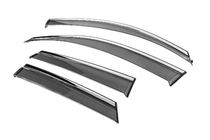 Audi Q3 2011-2019 Window Deflectors with Chrome Trim Niken Luxury (4 pcs) photo 3