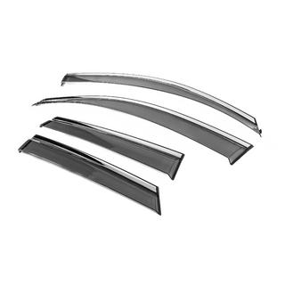 Window Deflectors with Chrome Trim Niken Luxury (4 pcs) photo 3
