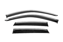 Audi Q3 2019–2025 Window Deflectors with Chrome Trim Niken Luxury (4 pcs) photo 1