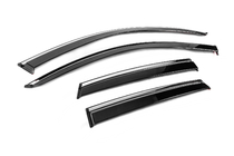 Audi Q3 2019–2025 Window Deflectors with Chrome Trim Niken Luxury (4 pcs) photo 3