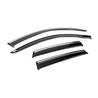 Window Deflectors with Chrome Trim Niken Luxury (4 pcs) photo 3